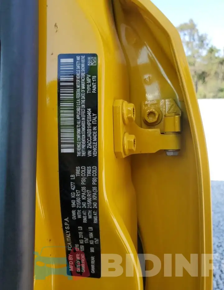 ZACCJABB1HPE89464 Photo# 14