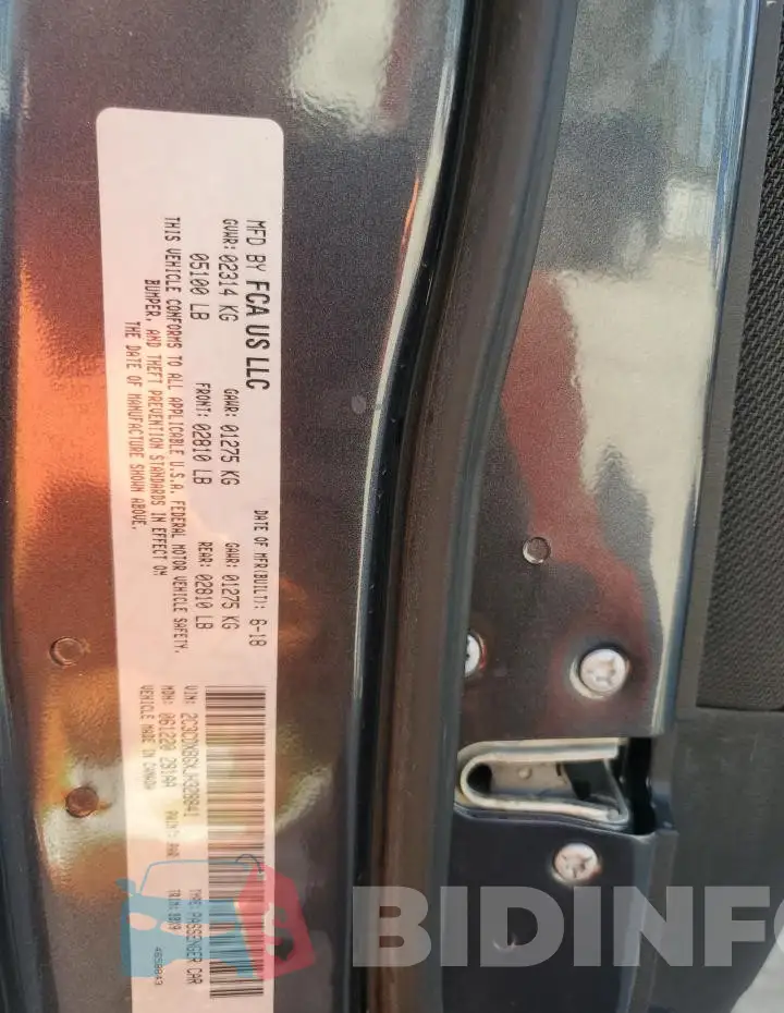 2C3CDXBGXJH328841 Photo# 13