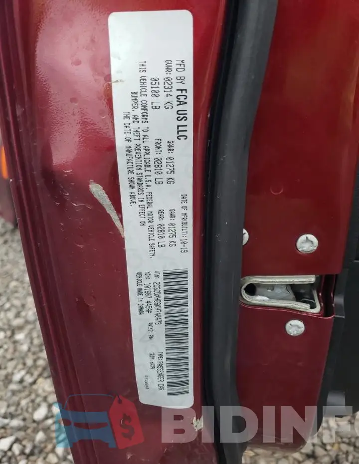 2C3CDXHG6KH740473 Photo# 13