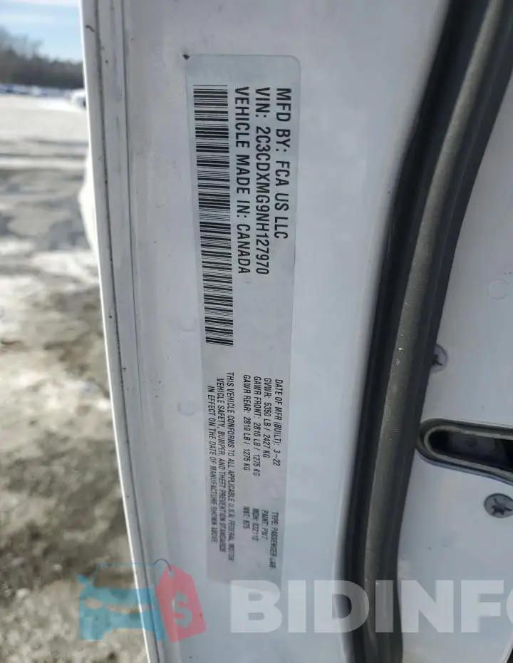 2C3CDXMG9NH127970 Photo# 13