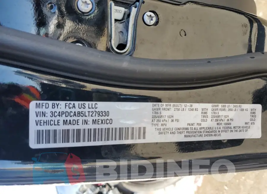 3C4PDCAB5LT279330 Photo# 13