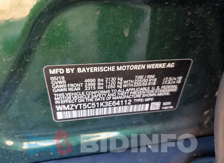 WMZYT5C51K3E64112 Photo# 12