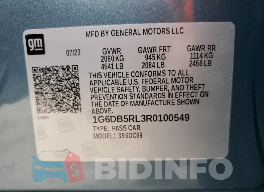 1G6DB5RL3R0100549 Photo# 12