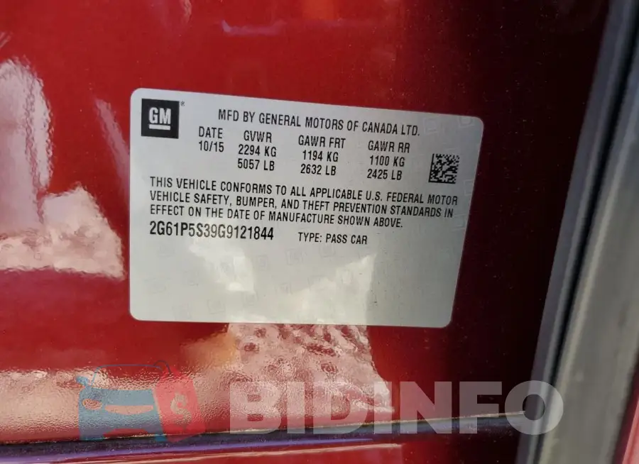 2G61P5S39G9121844 Photo# 12