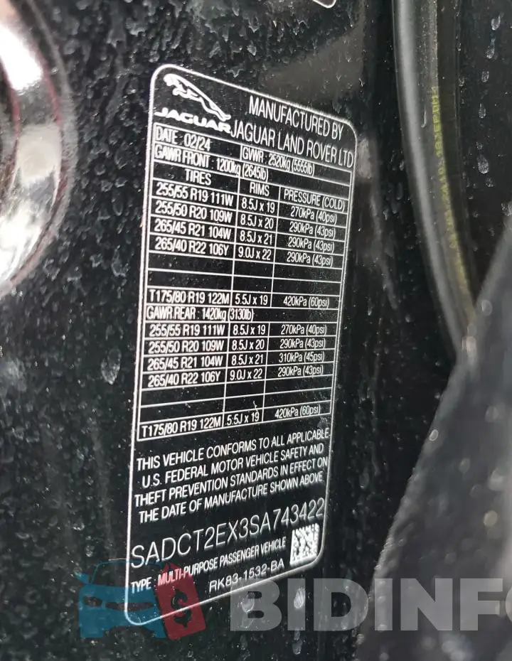 SADCT2EX3SA743422 Photo# 13