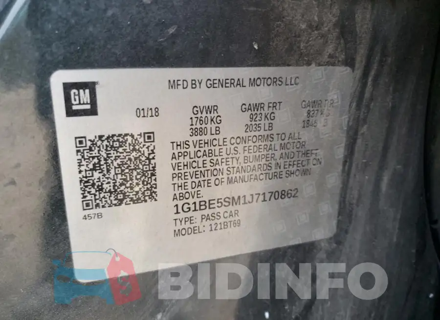 1G1BE5SM1J7170862 Photo# 13