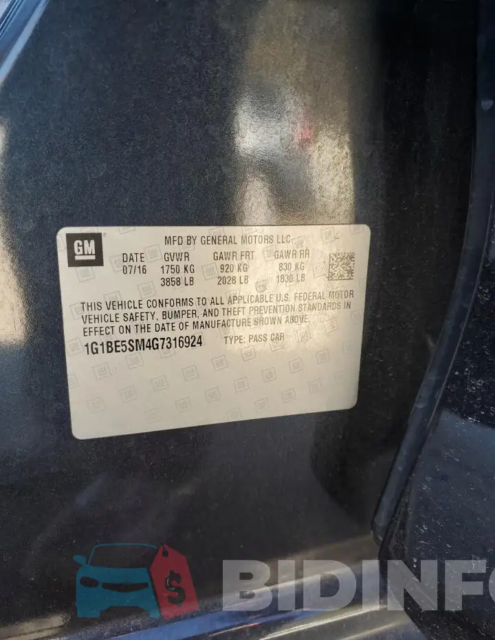 1G1BE5SM4G7316924 Photo# 12