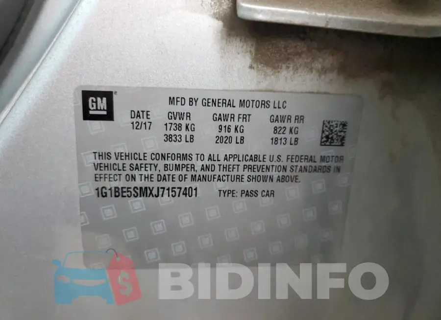 1G1BE5SMXJ7157401 Photo# 13