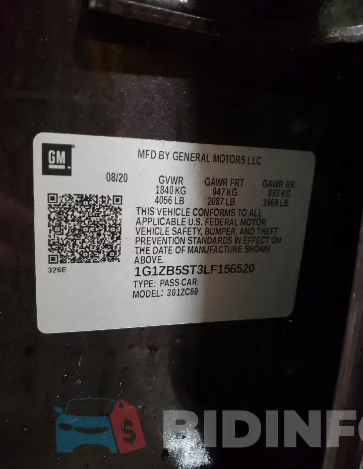 1G1ZB5ST3LF156520 Photo# 12