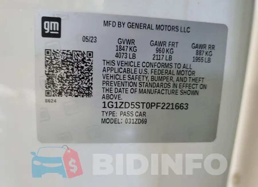 1G1ZD5ST0PF221663 Photo# 13