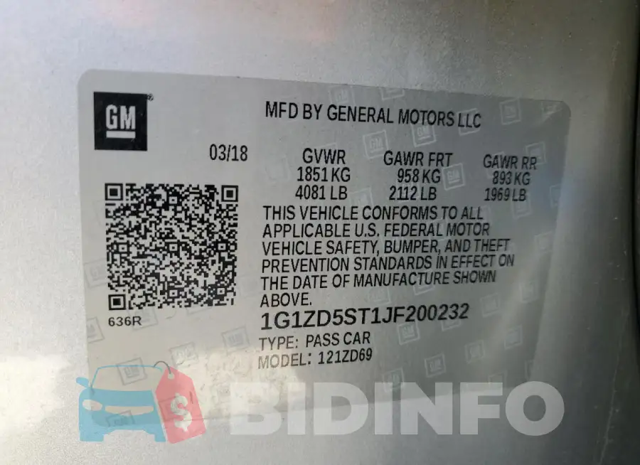 1G1ZD5ST1JF200232 Photo# 12