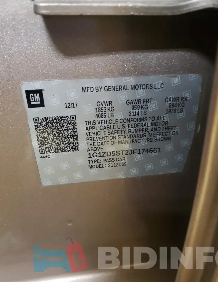 1G1ZD5ST2JF174661 Photo# 12
