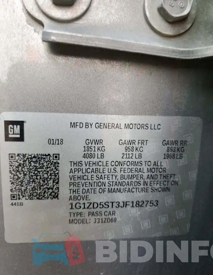 1G1ZD5ST3JF182753 Photo# 13