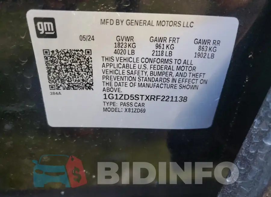 1G1ZD5STXRF221138 Photo# 13