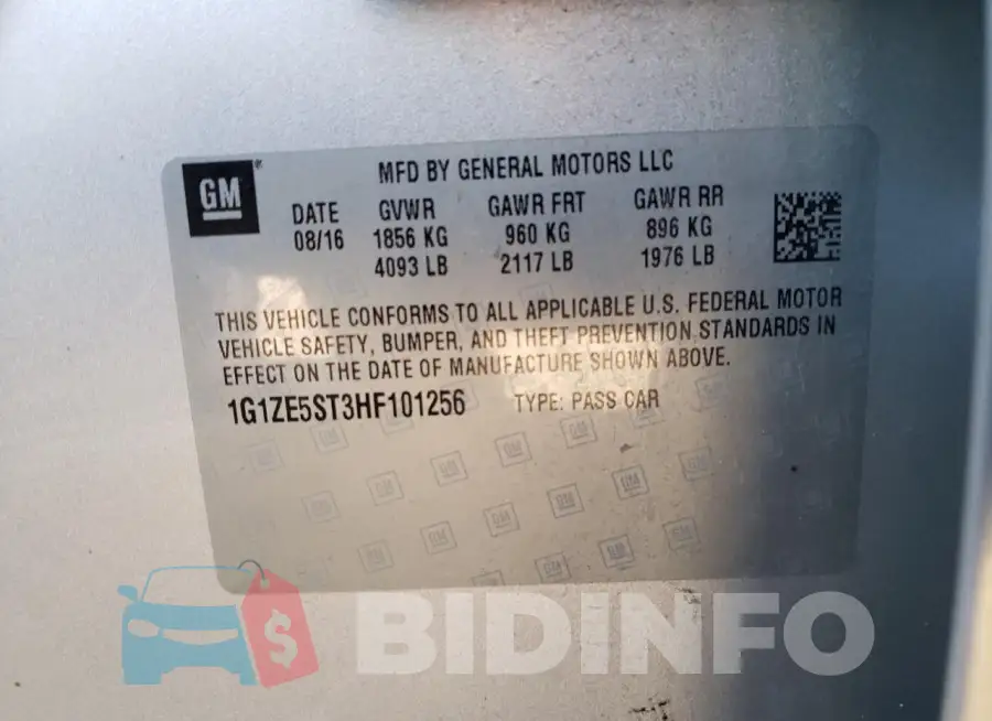 1G1ZE5ST3HF101256 Photo# 12