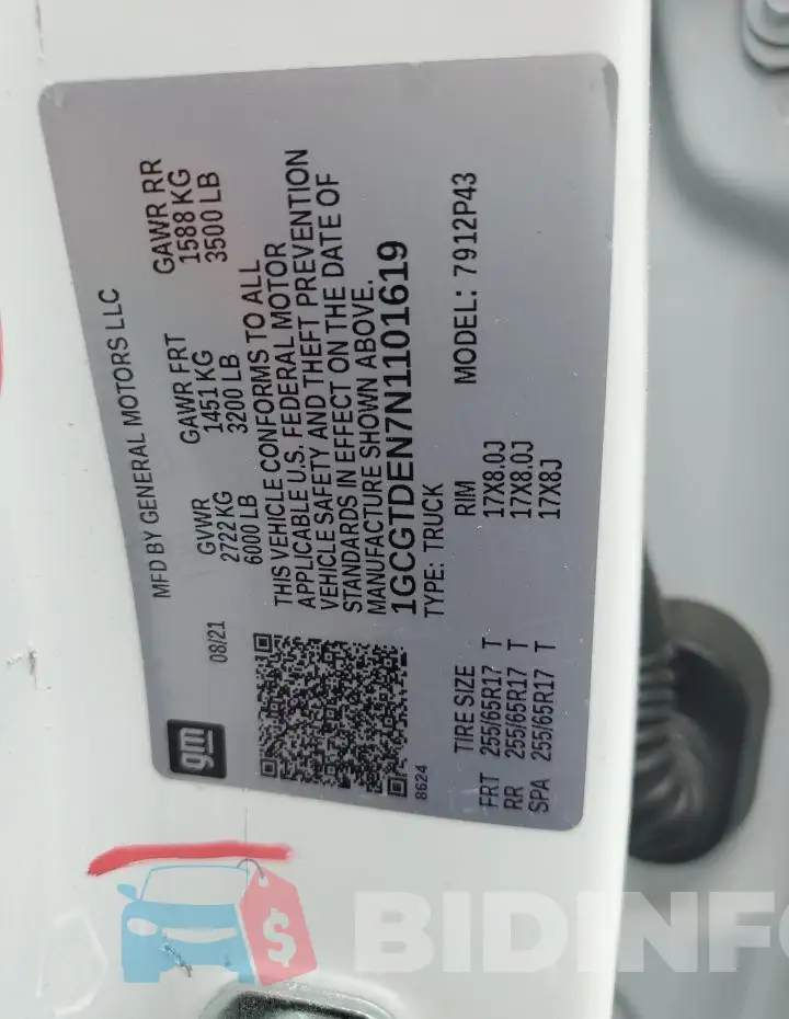 1GCGTDEN7N1101619 Photo# 13
