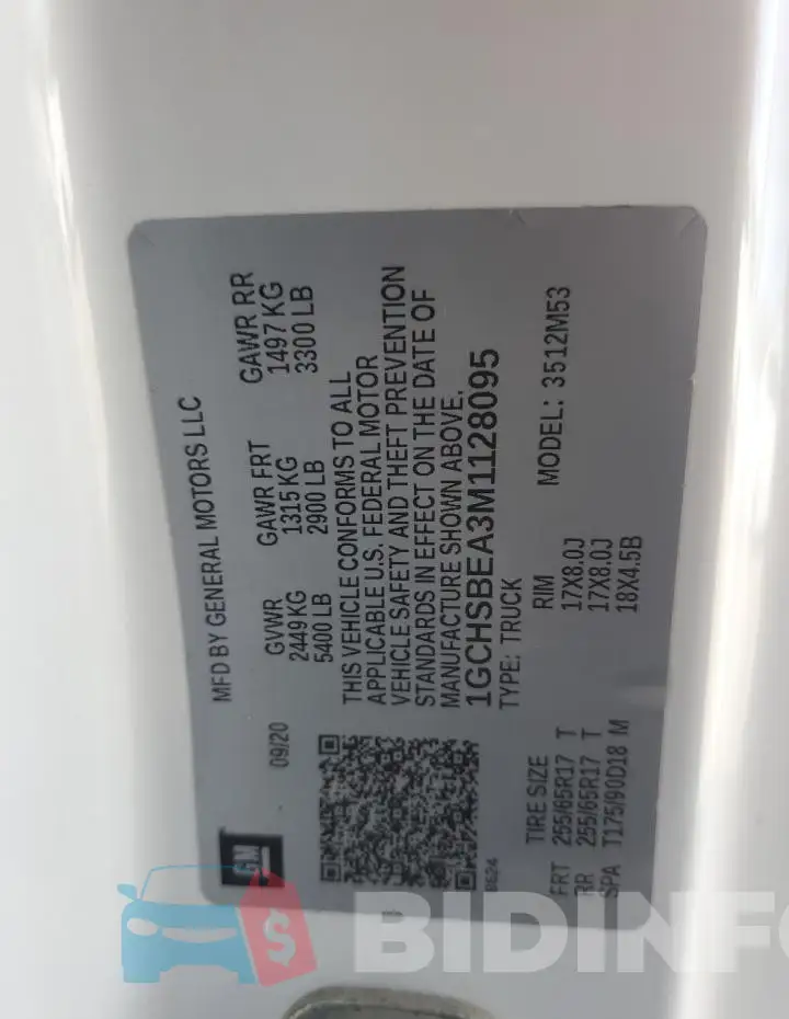 1GCHSBEA3M1128095 Photo# 12