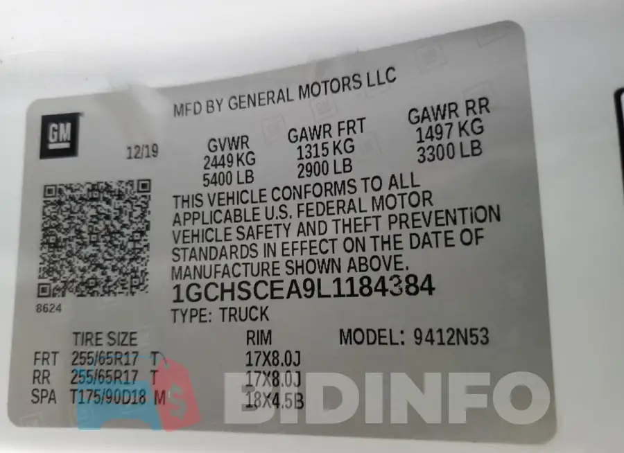 1GCHSCEA9L1184384 Photo# 13