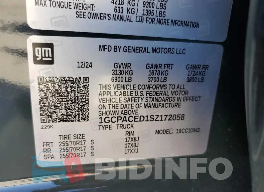 1GCPACED1SZ172058 Photo# 13