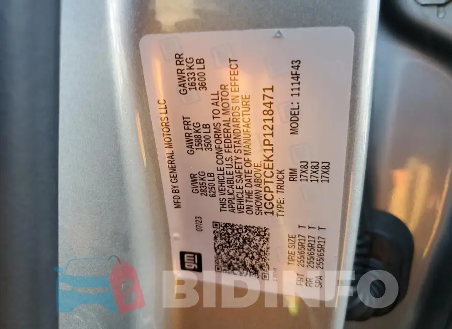 1GCPTCEK1P1218471 Photo# 12
