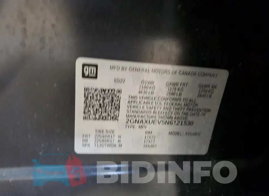 2GNAXUEV5N6121530 Photo# 13