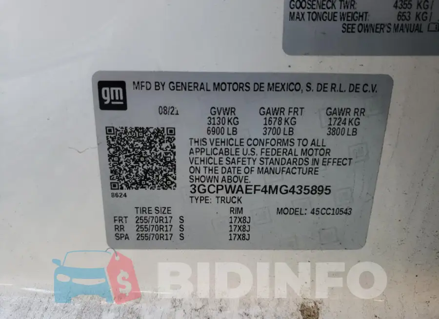3GCPWAEF4MG435895 Photo# 12