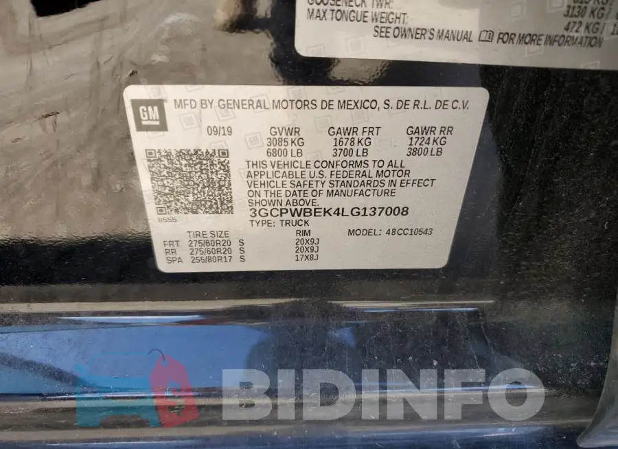 3GCPWBEK4LG137008 Photo# 12