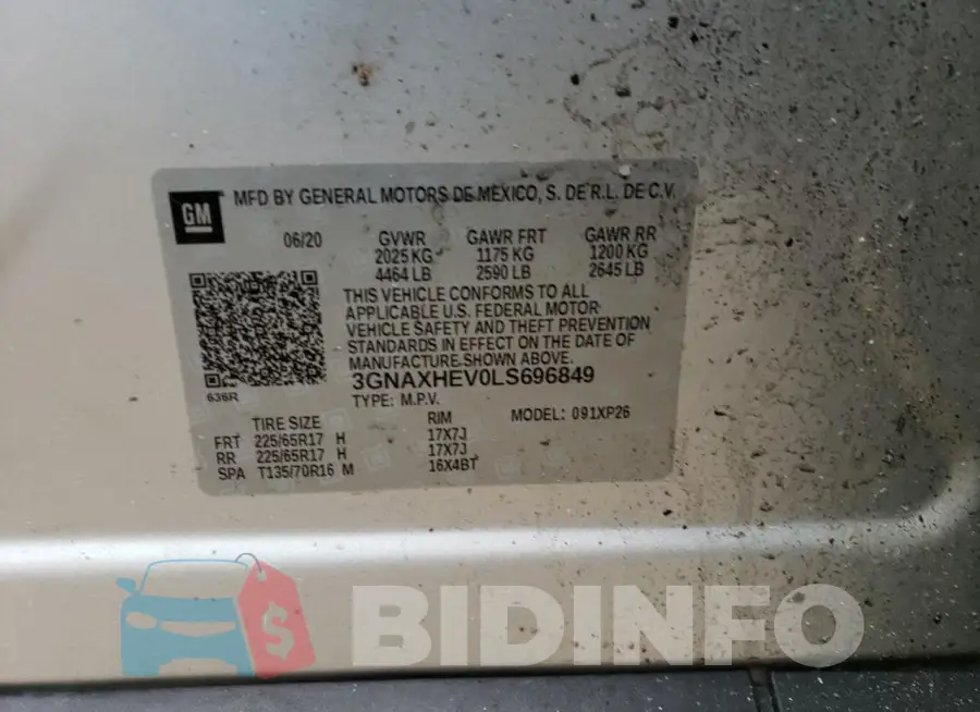 3GNAXHEV0LS696849 Photo# 13