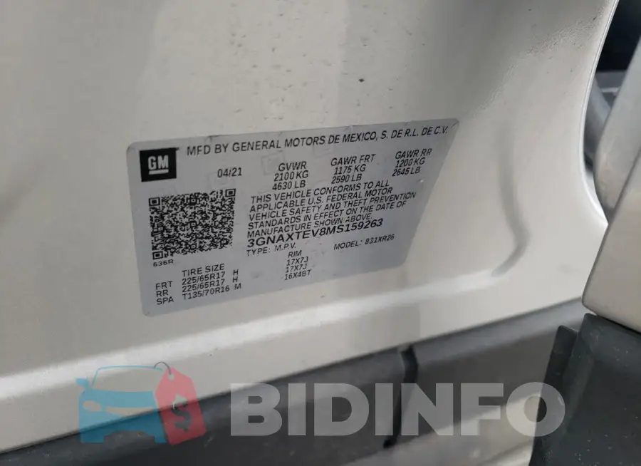 3GNAXTEV8MS159263 Photo# 13