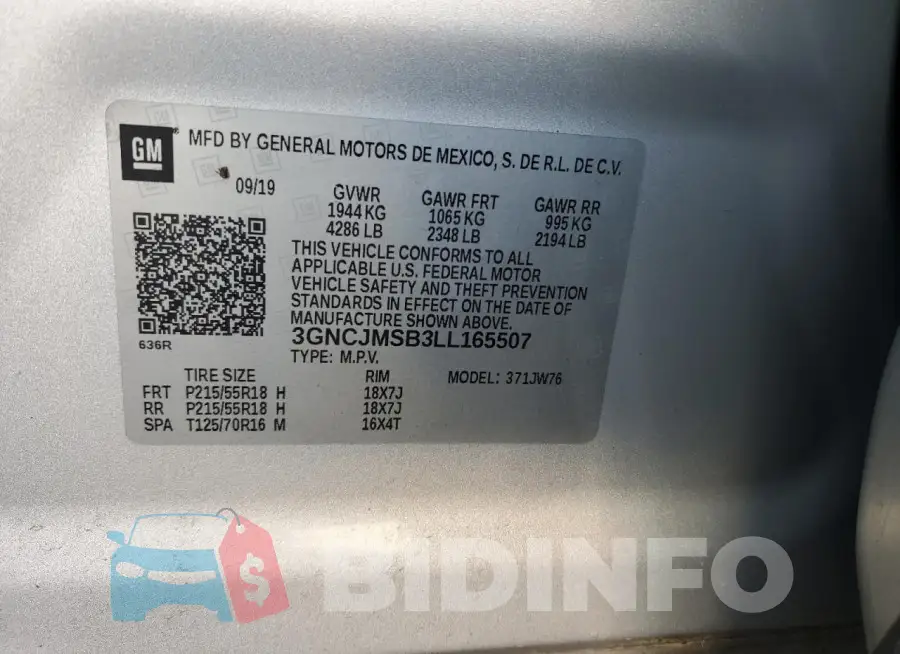 3GNCJMSB3LL165507 Photo# 13