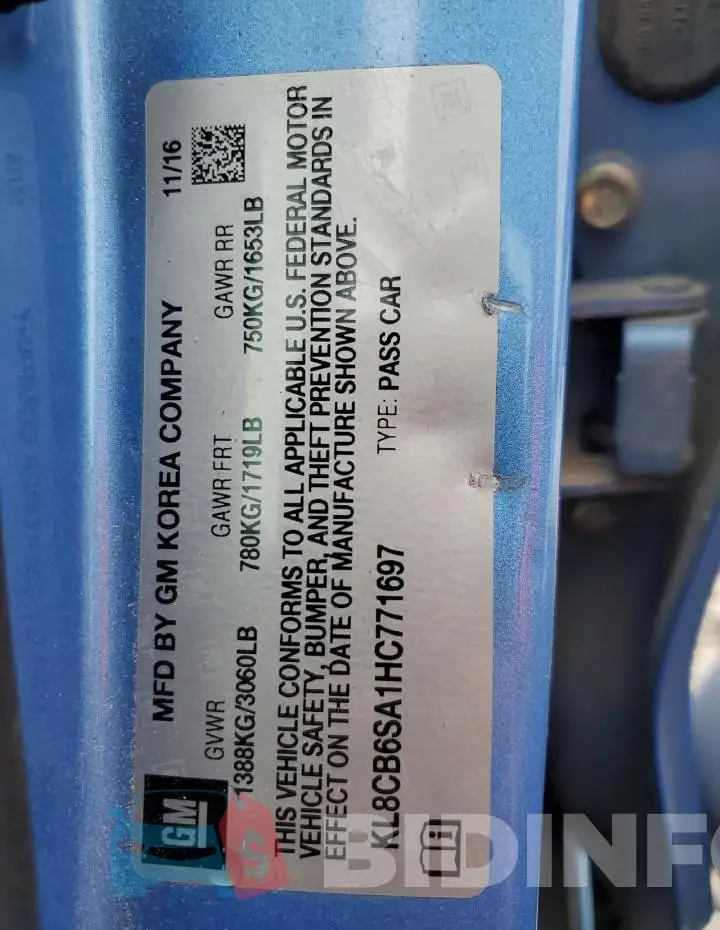 KL8CB6SA1HC771697 Photo# 14