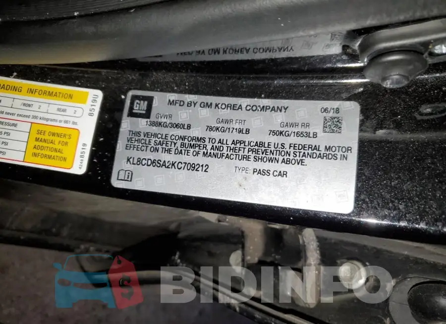 KL8CD6SA2KC709212 Photo# 12