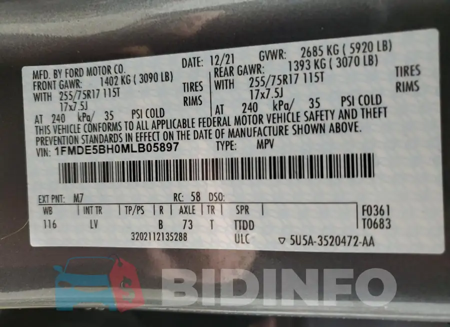 1FMDE5BH0MLB05897 Photo# 13