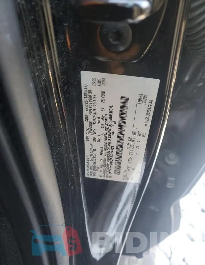 1FT8W3DM2PED14021 Photo# 12