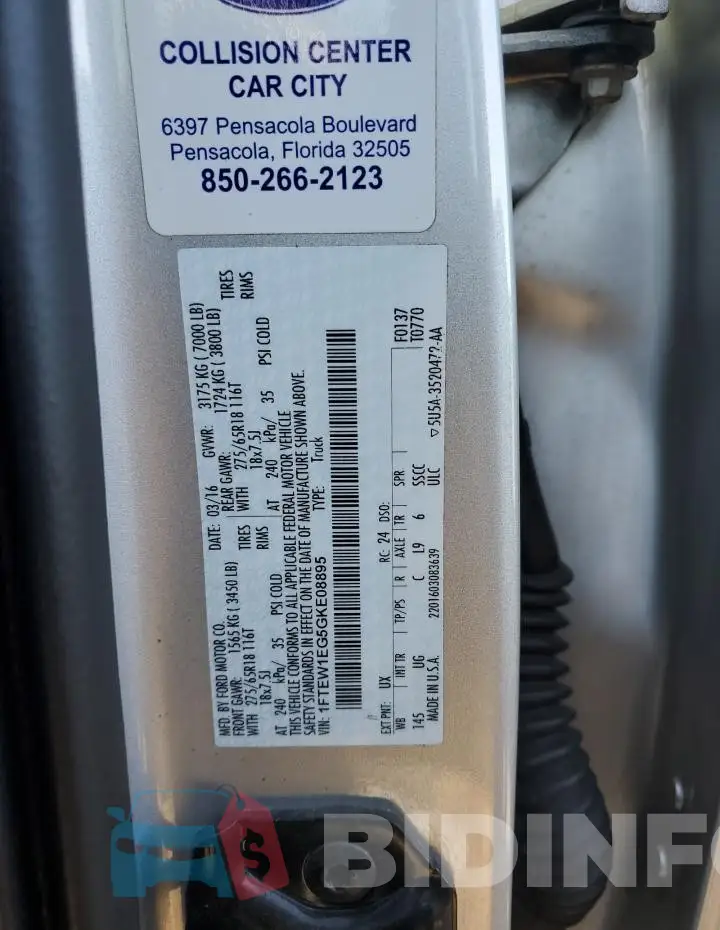 1FTEW1EG5GKE08895 Photo# 12