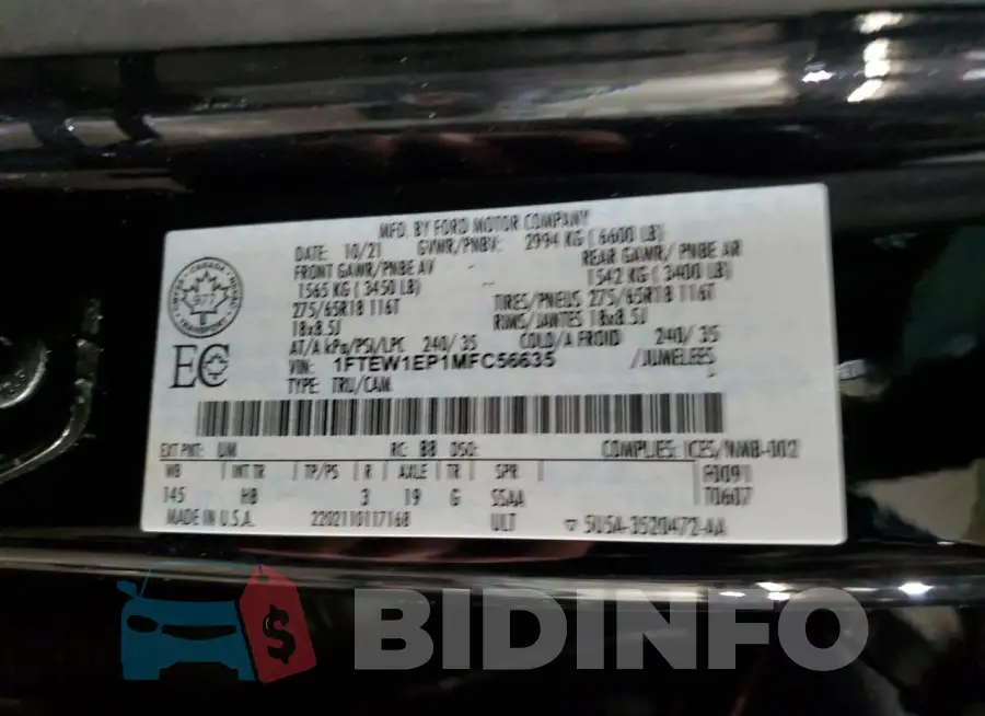 1FTEW1EP1MFC56635 Photo# 12