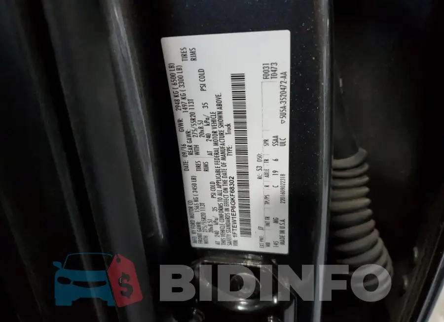 1FTEW1EP6GKF68302 Photo# 12