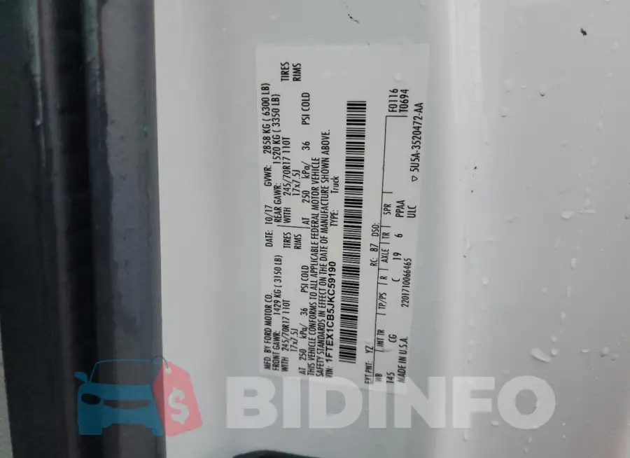 1FTEX1CB5JKC59190 Photo# 12