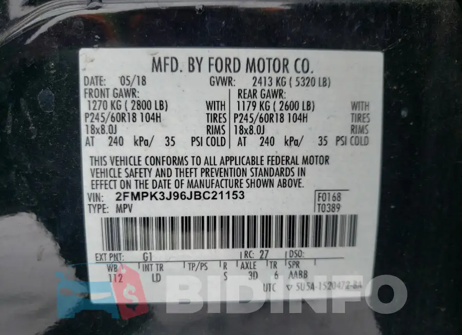 2FMPK3J96JBC21153 Photo# 13