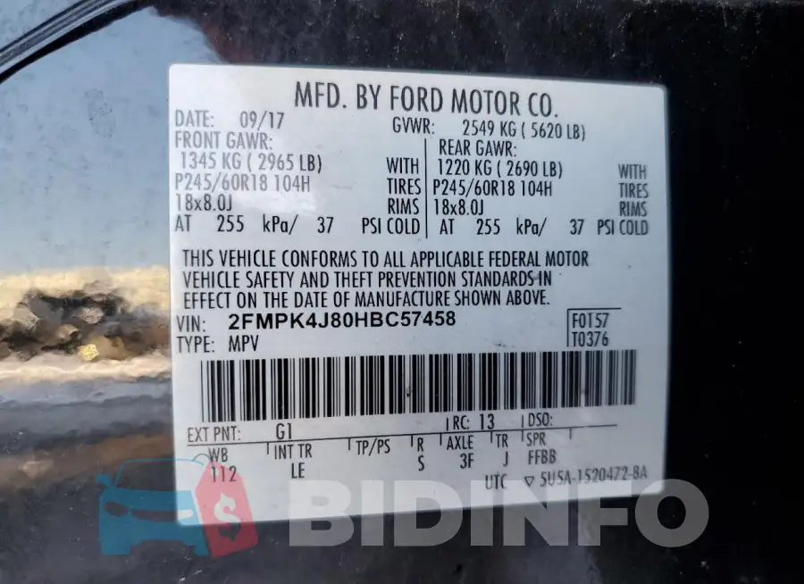 2FMPK4J80HBC57458 Photo# 13