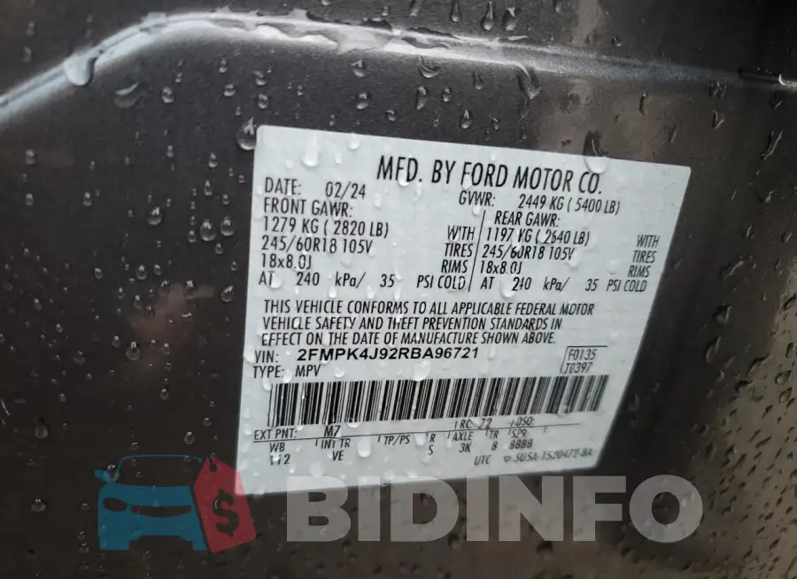 2FMPK4J92RBA96721 Photo# 14
