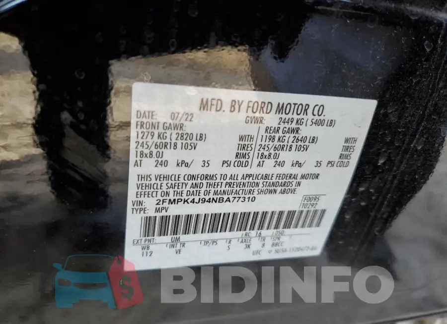 2FMPK4J94NBA77310 Photo# 14