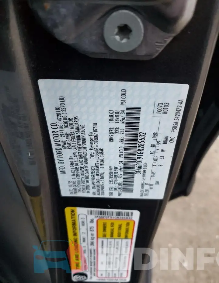 3FA6P0T91GR285632 Photo# 13