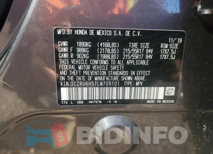 3CZRU6H57LM709101 Photo# 13