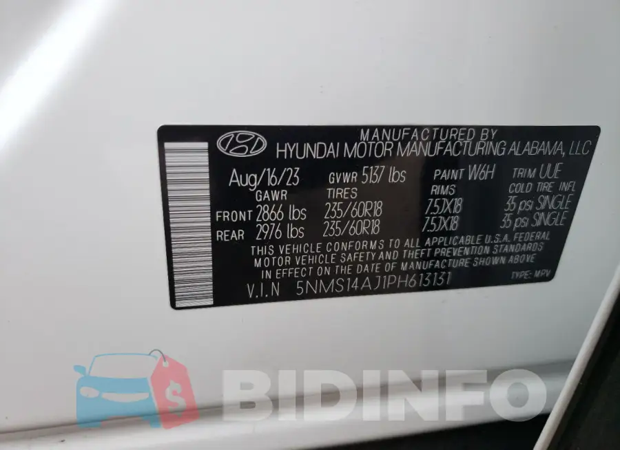 5NMS14AJ1PH613131 Photo# 14