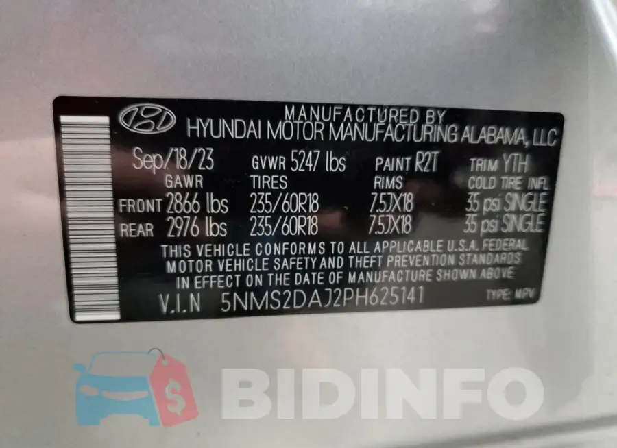 5NMS2DAJ2PH625141 Photo# 14