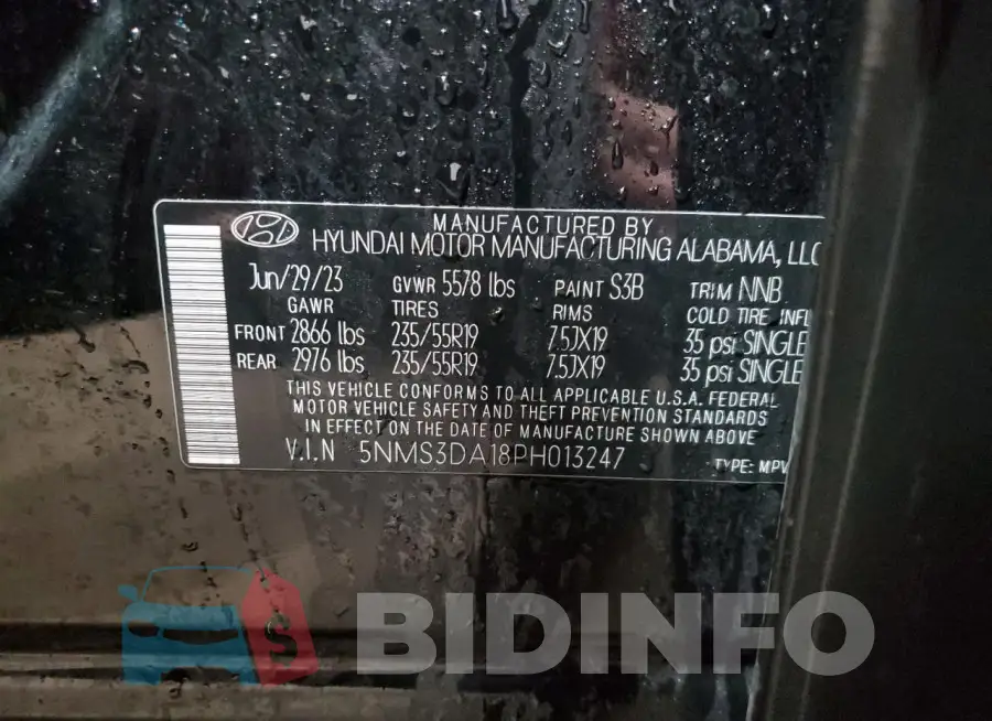 5NMS3DA18PH013247 Photo# 14