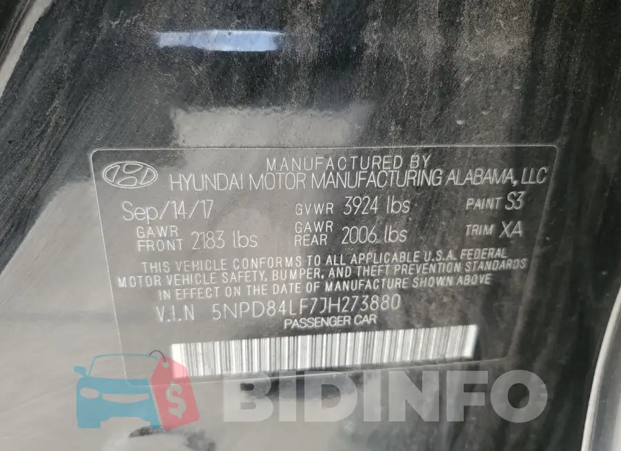 5NPD84LF7JH273880 Photo# 12