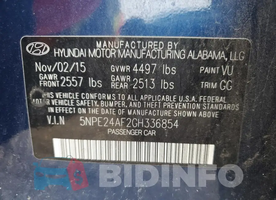 5NPE24AF2GH336854 Photo# 12
