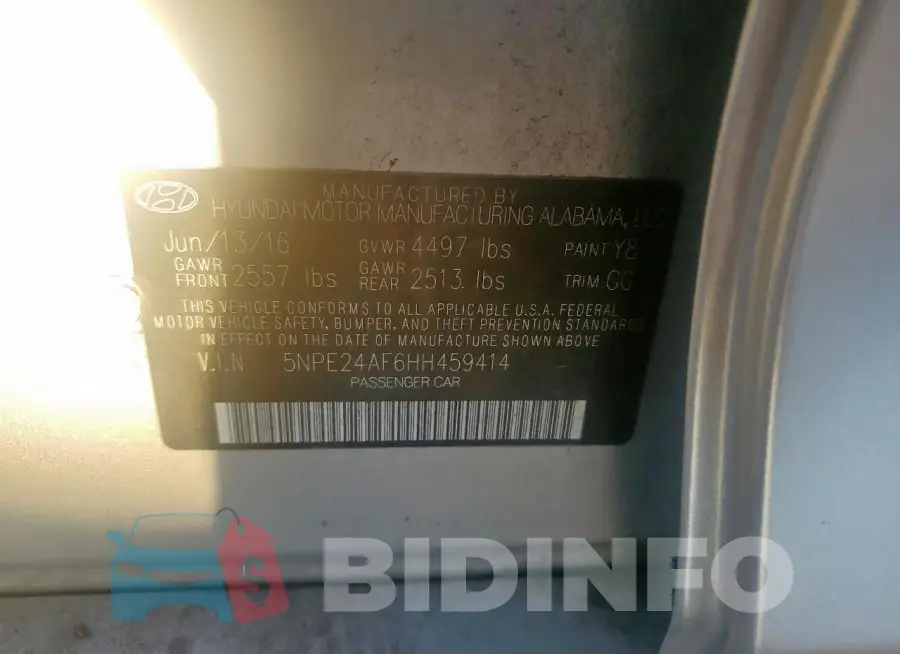 5NPE24AF6HH459414 Photo# 12